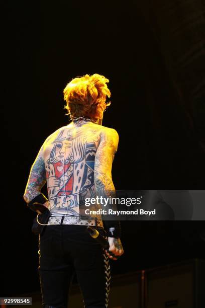 November 06: Singer Josh Todd of Buckcherry performs at the United Center in Chicago, Illinois on November 06, 2009.