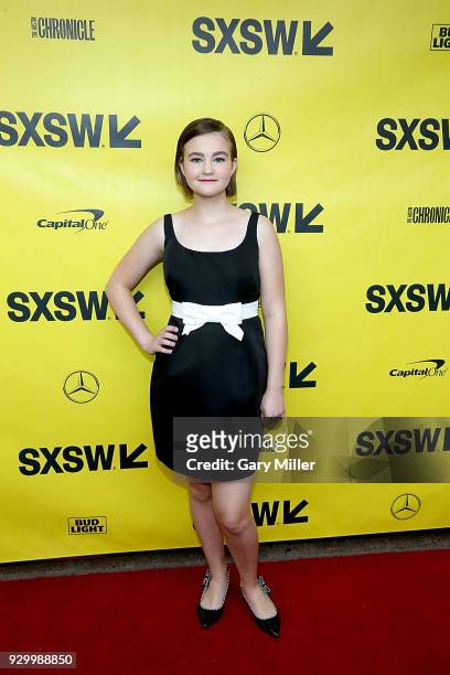 Millicent Simmonds attends the screening of "A Quiet Place" during the South By Southwest Conference and Festivals at the Paramount Theatre on March...