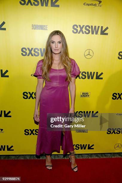 Elizabeth Chambers attends the screening of "Final Portrait" during the South By Southwest Conference and Festivals at the Paramount Theatre on March...