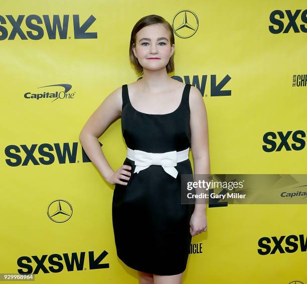 Millicent Simmonds attends the screening of "A Quiet Place" during the South By Southwest Conference and Festivals at the Paramount Theatre on March...