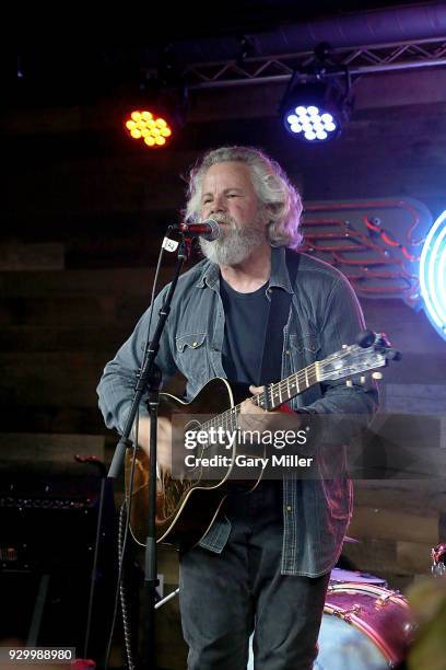 Robert Earl Keen performs in concert at the Texas Monthly party during the South By Southwest Conference and Festivals at the Yeti Flagship store on...