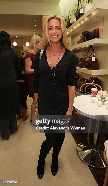 Denise Richards attends a cocktail hosted by Platine Pop-Up Bakery and Anya Hindmarch to Benefit CoachArt on November 11, 2009 in Los Angeles,...