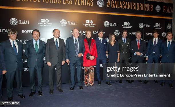 Pio Garcia-Escudero , King Juan Carlos , Princess Elena , Roca Rey , Juan Jose Padilla , Lea Vicens , Julian Lopez 'El Juli' attend the 'San Isidro...