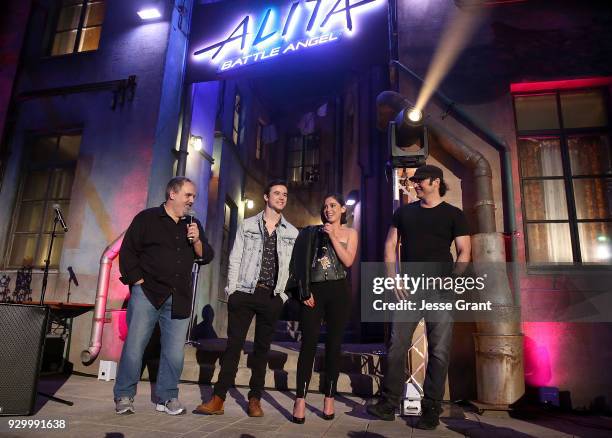 Producer Jon Landau, actor Keean Johnson, actor Rosa Salazar and director Robert Rodriguez attend the SXSW Film Opening Night Party presented by...