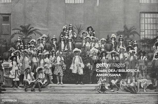 Riders taking part in the tournament for the unveiling of the monument to Amedeo di Savoia, Turin, May 7 Italy, photo by Schemboche, from...