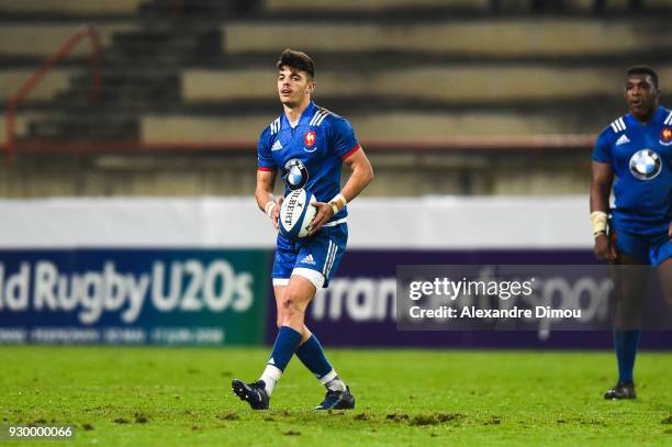 Romain Ntamack of France during the RBS Six Nations match between France and England at Stade de la Mediterranee on March 9, 2018 in Beziers, France.