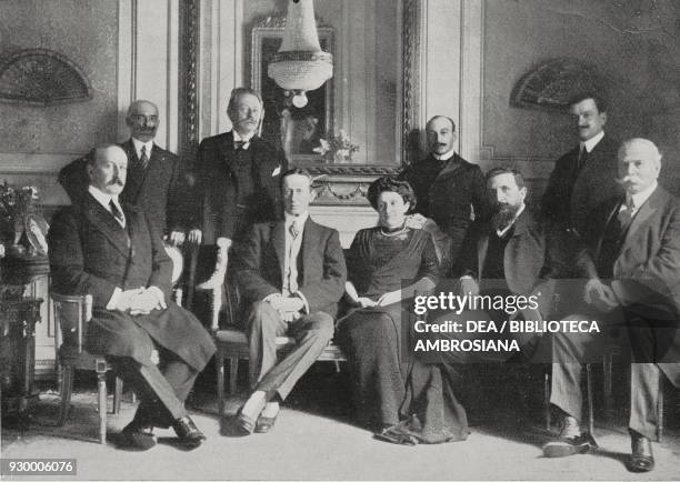 Nobel Prize winner Guglielmo Marconi guest of Vincenzo Macchi di Cellere , Italian Ambassador in Argentina, in Buenos Aires Argentina, from...