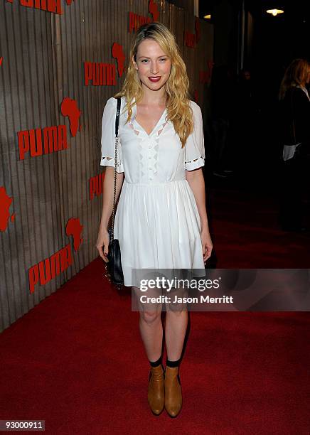 Actress Beth Riesgraf arrives at The African Bazaar presented by PUMA held at the Historic 5410 Wilshire building on November 11, 2009 in Los...