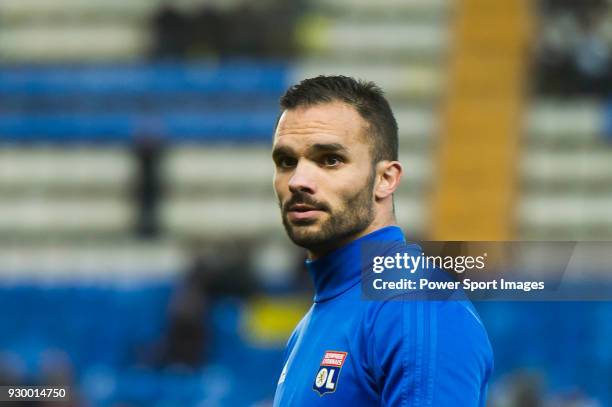 Jeremy Morel of Olympique Lyon prior to the UEFA Europa League 2017-18 Round of 32 match between Villarreal CF and Olympique Lyon at Estadio de la...