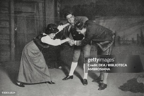 Act III, final scene of Maia, Opera by Ruggero Leoncavallo , performance directed by Pietro Mascagni at the Teatro Costanzi in Rome, January 15...