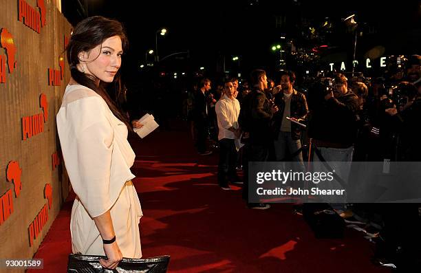 Actress Lynn Collins arrives at The African Bazaar presented by PUMA held at the Historic 5410 Wilshire Building on November 11, 2009 in Los Angeles,...