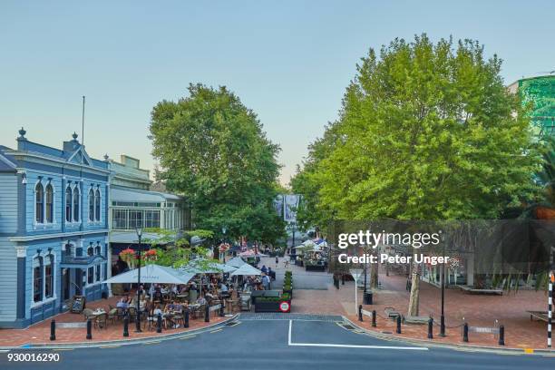 central shopping area of the city of nelson, nelson region, south island, new zealand - nelson stock pictures, royalty-free photos & images