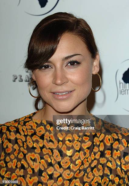 Samaire Armstrong arrives at the Shine On Sierra Leone Foundation Benefit at Playhouse Hollywood on November 11, 2009 in Los Angeles, California.