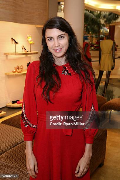 Actress Shiva Rose poses during a luncheon to celebrate the launch of Harper's Bazaar "Fabulous At Every Age" held at the Fendi Boutique in South...