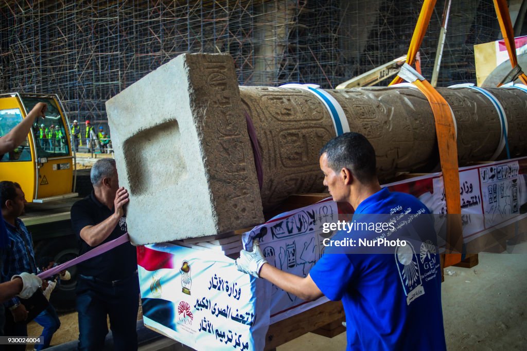 Grand Egyptian Museum receives Meneptah pillar