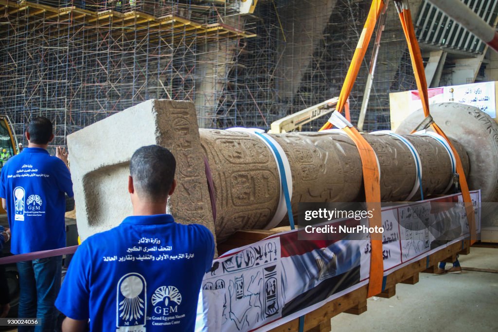 Grand Egyptian Museum receives Meneptah pillar