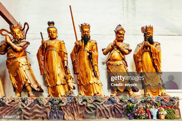 ancient monks sculptures - jiangyin stock pictures, royalty-free photos & images