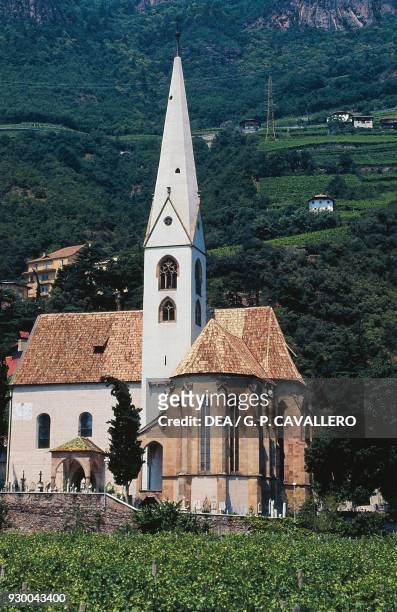 Gothic-style parish Church of Gries, Bolzano, Trentino-Alto Adige, Italy, 12th century.