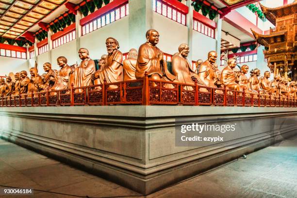 ancient monks at lingyin temple, hangzhou - jiangyin stock pictures, royalty-free photos & images