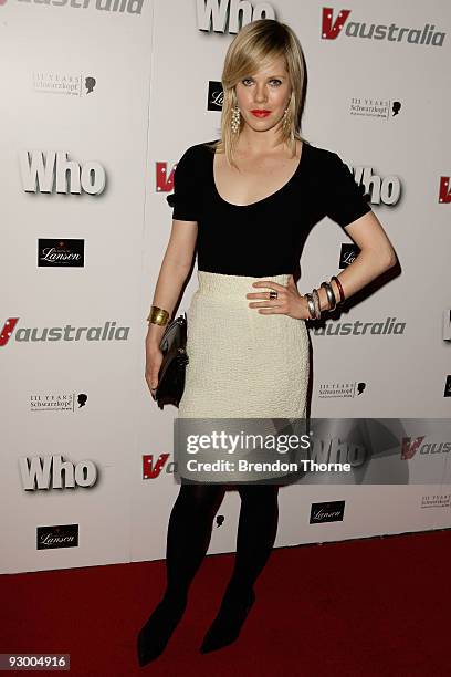 Alyssa McClelland attends Who Magazine's "Sexiest People" Issue Party at Australia Square on November 12, 2009 in Sydney, Australia.