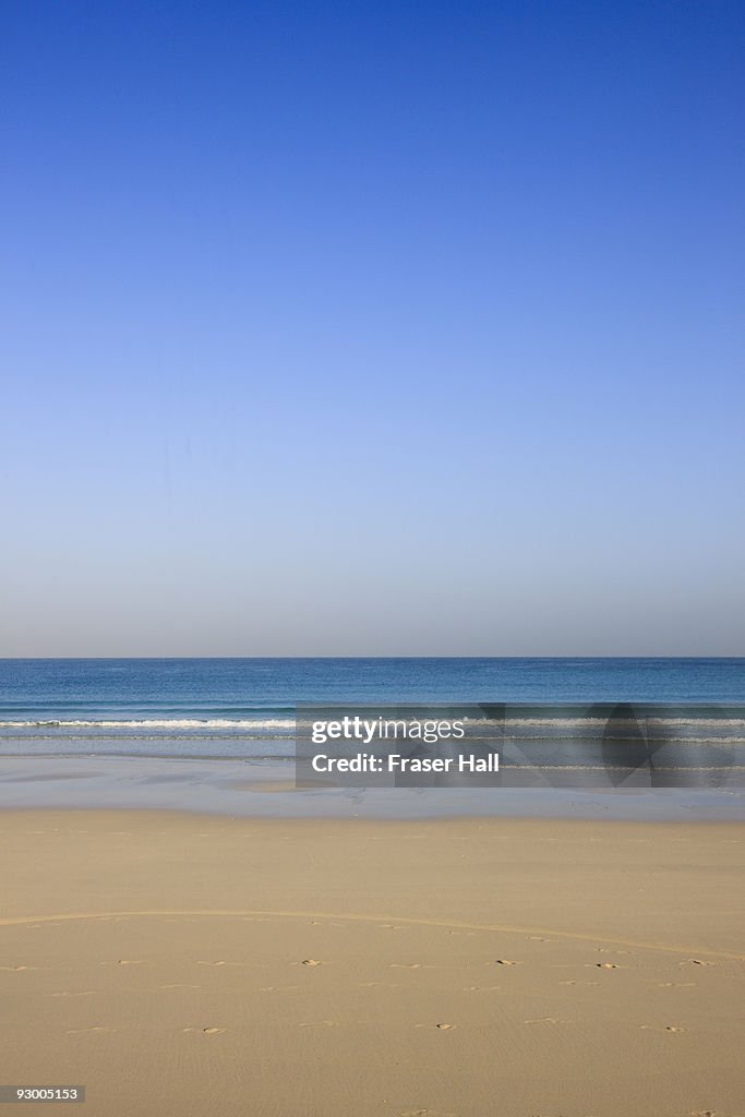 Waves on an empty beach