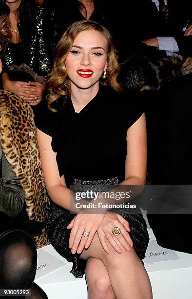 Scarlett Johansson attends the launch party of the Mango collection at the Caja Magica on November 11, 2009 in Madrid, Spain.