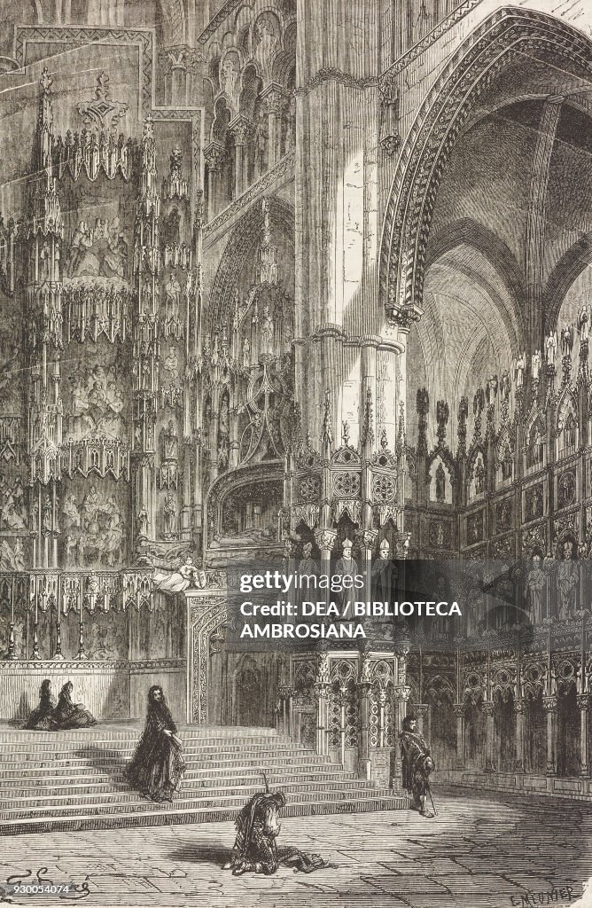 Interior of Toledo cathedral, Castile-La Mancha