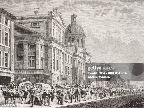 Bonsecours market, Canada, drawing by A Deroy from a photograph, from Excursion au Canada et a la riviere Rouge du Nord by Henri-Felix de Lamothe ,...