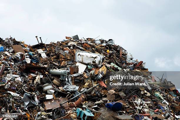 scrap heap - junkyard stock pictures, royalty-free photos & images