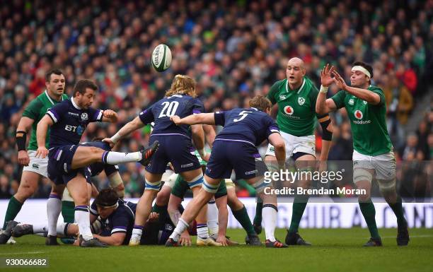 Dublin , Ireland - 10 March 2018: Greig Laidlaw of Scotland during the NatWest Six Nations Rugby Championship match between Ireland and Scotland at...