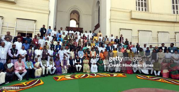 Lok Sabha speaker Sumitra Mahajan, Lok Sabha Deputy speaker M. Thambidurai, Union Minister of Health and Family Welfare Jagat Prakash Nadda, Minister...