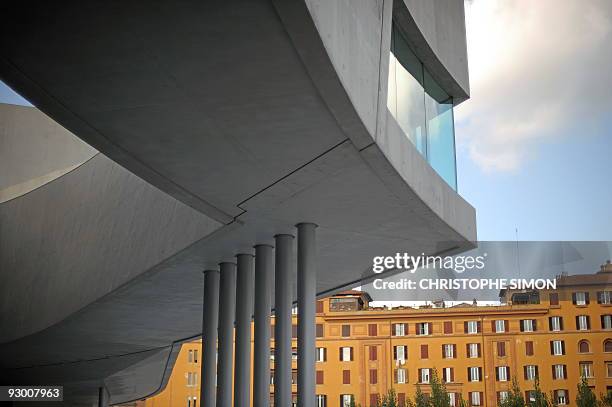 View of the National Museum of the XXI Century Arts, the Maxxi , during the architectural preview on the occasion of the completion of the building...