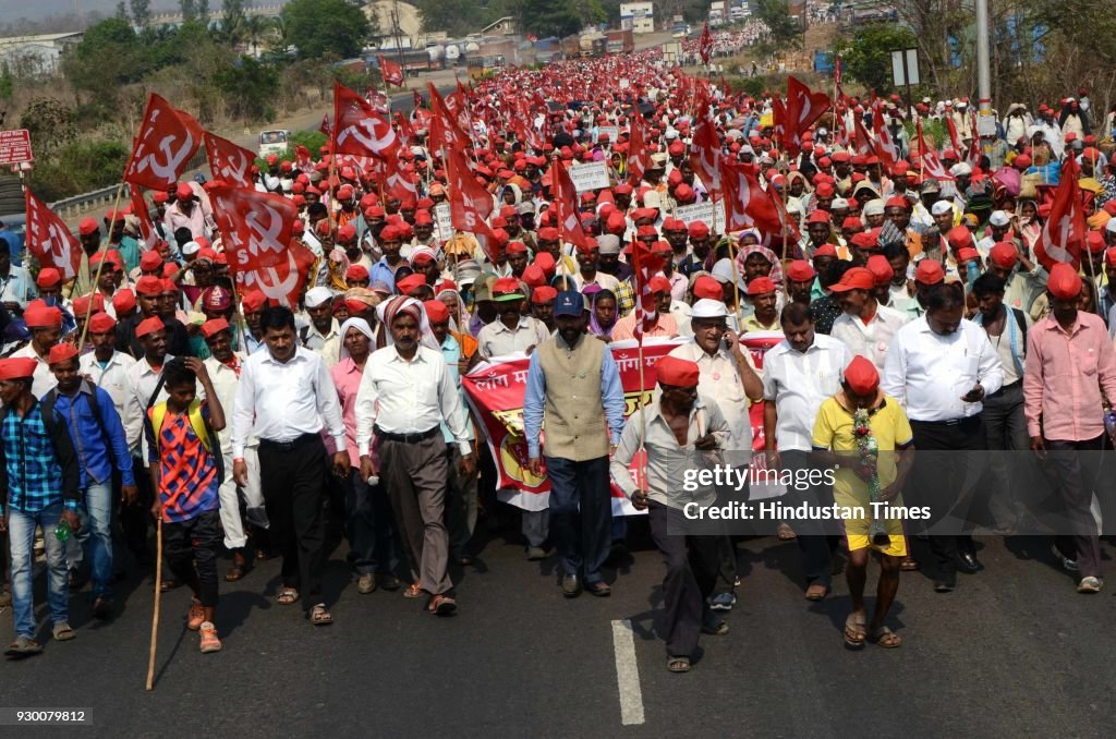 Maharashtra Farmers Continue March From Nashik, Demand Loan Waiver