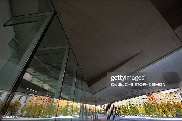 View of the National Museum of the XXI Century Arts, the Maxxi, during the architectural preview on the occasion of the completion of the building on...