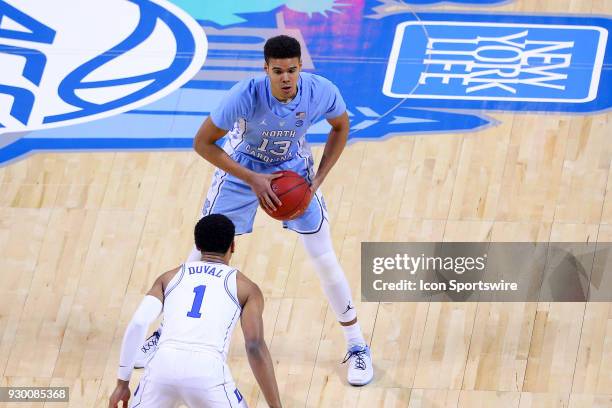 North Carolina Tar Heels guard Cameron Johnson during the second half of the ACC Tournament Semi Final Game between the Duke Blue Devils and the...