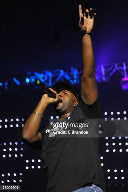 Footsie of the Newham Generals performs on stage at Brixton Academy on October 22, 2009 in London, England.