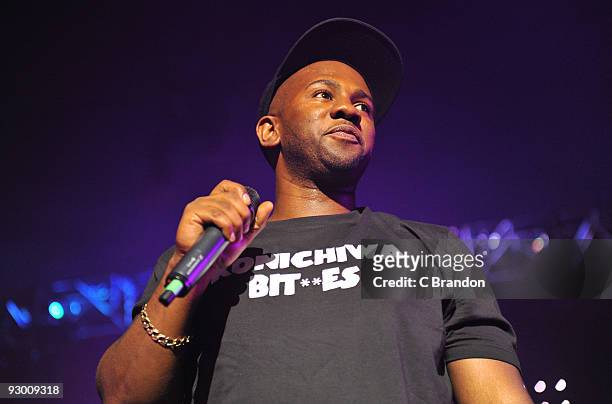 Footsie of the Newham Generals performs on stage at Brixton Academy on October 22, 2009 in London, England.