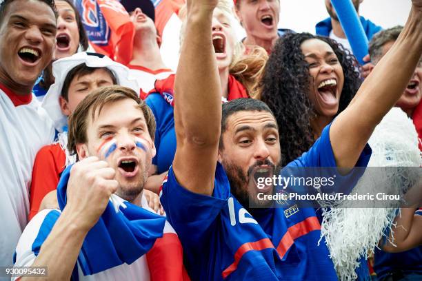 french football fans watching football match - thug boy stock pictures, royalty-free photos & images