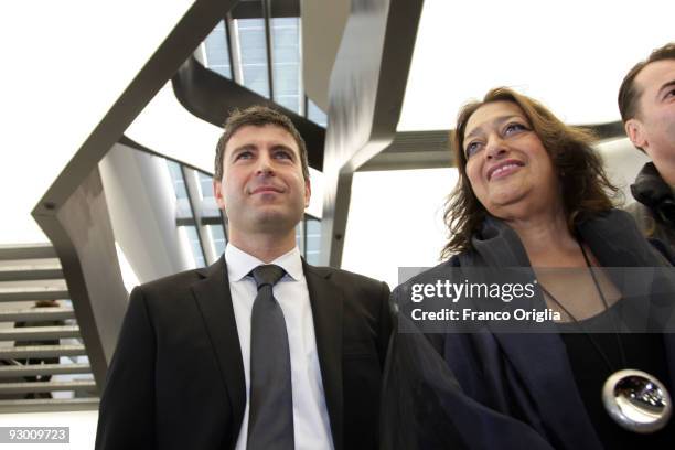Architect Zaha Hadid attends MAXXI , The 21st Century Arts Museum Architectural Preview on November 12, 2009 in Rome, Italy.