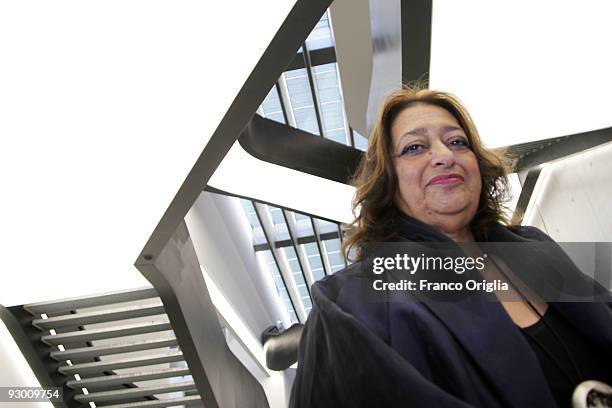 Architect Zaha Hadid attends MAXXI , The 21st Century Arts Museum Architectural Preview on November 12, 2009 in Rome, Italy.