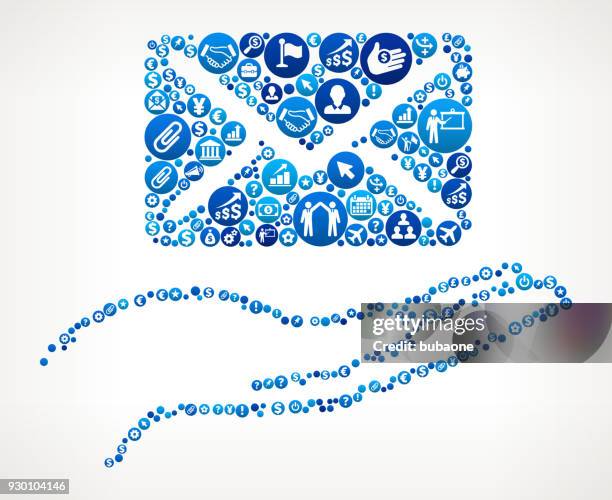 holding letter business and finance blue icon pattern - computer send button stock illustrations