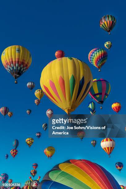 Albuquerque, New Mexico, Colorful Hot Air Balloons at the Albuquerque Balloon Fiesta.