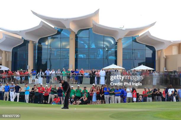 Thaworn Wiratchant of Thailand in action during the final round of the Sharjah Senior Golf Masters presented by Shurooq played at Sharjah Golf &...