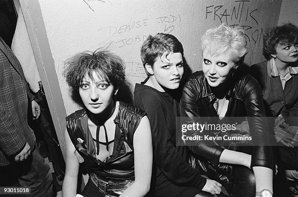 Fans backstage at a concert by The Adverts at the Electric Circus in Manchester, 28th August 1977.
