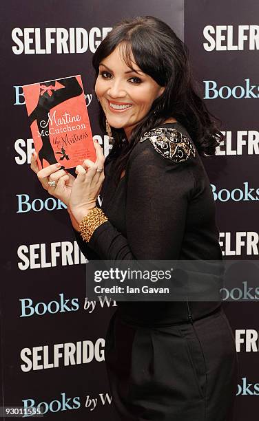 Martine McCutcheon attends a book signing for her new novel 'The Mistress' at Selfridges on November 12, 2009 in London, England.