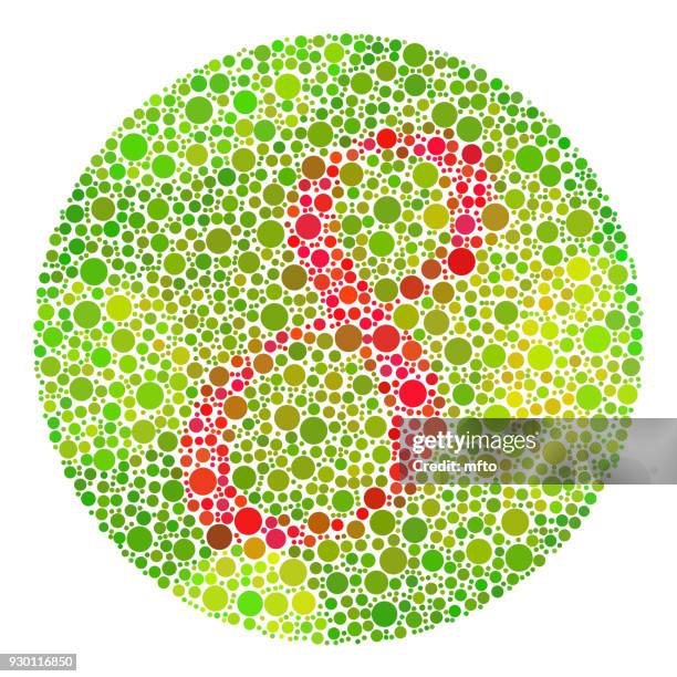 color blindness test mosaic. - color blindness stock illustrations