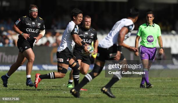 Yoshitaka Tokunaga of the HITO-Communications Sunwolves during the Super Rugby match between Cell C Sharks and Sunwolves at Jonsson Kings Park...