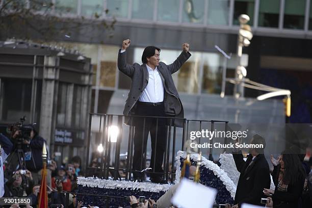 World Series: Championship Parade: New York Yankees Hideki Matsui during Victory Parade at the Canyon of Heroes. New York, NY 11/6/2009 CREDIT: Chuck...