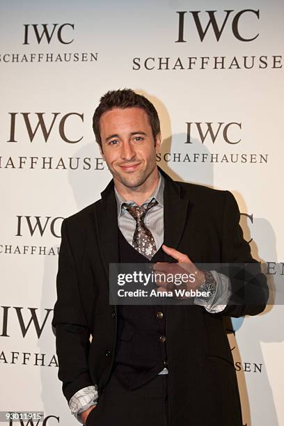 Actor Alex O'Loughlin attends IWC Michael Muller Watch Collection Launch Party at Milk Studios on November 11, 2009 in Hollywood, California.