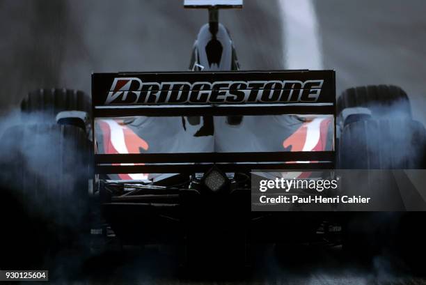 Pedro de la Rosa, Arrows A20, Grand Prix of Austria, Red Bull Ring, 25 July 1999. Burnout for Pedro de la Rosa as he leaves the pits.